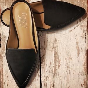 NWOT Extremely Soft Black Franco Sarto Mules Sz 8